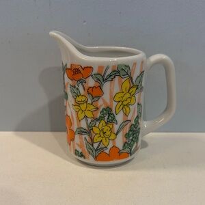 Vintage Floral Ceramic Creamer Dispenser